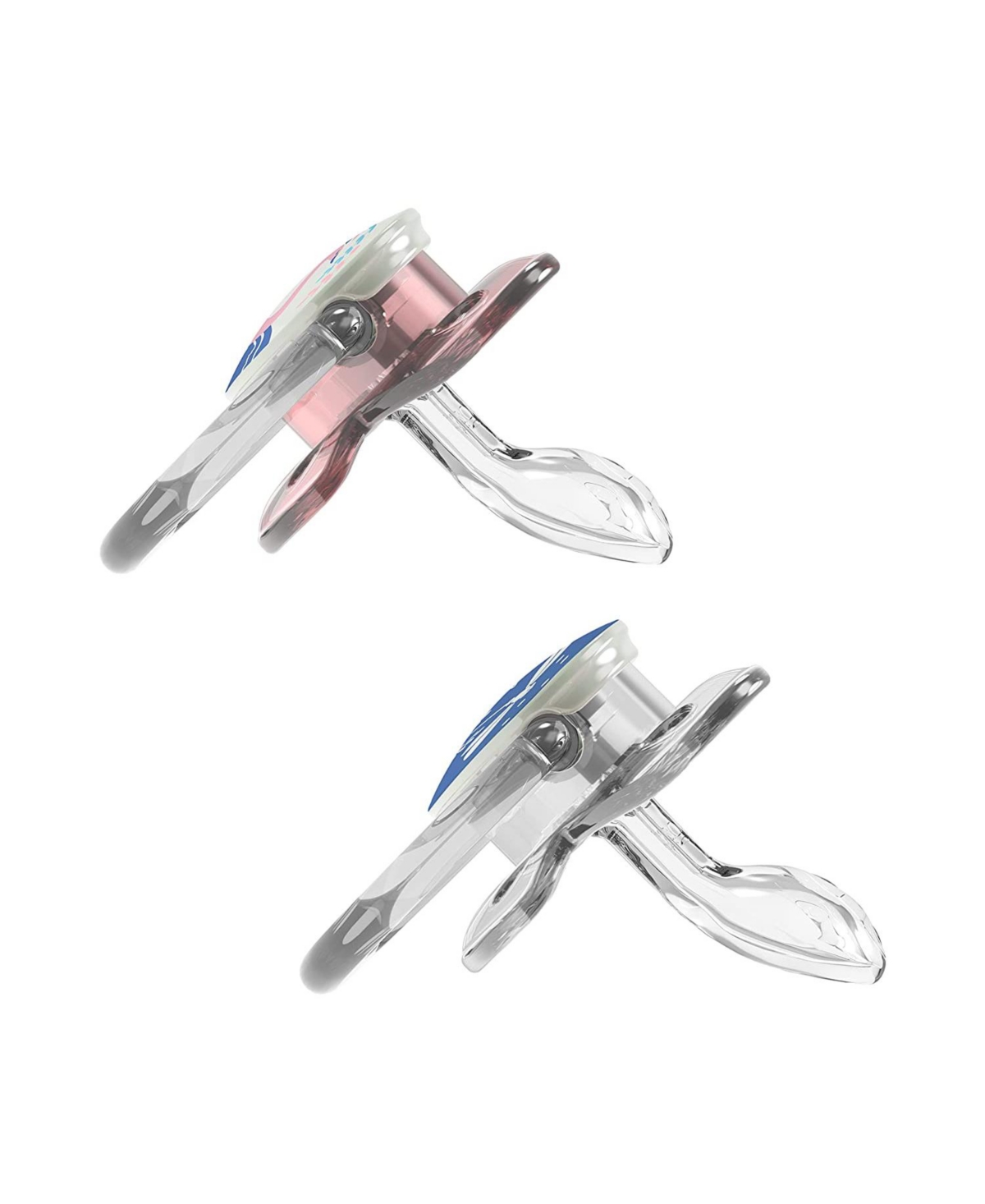 Dr. Browns PreVent Orthodontic Baby Pacifier, 0-6m, 2-Pack, Glow in the Dark, Pink
