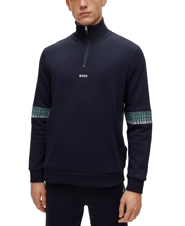 Hugo boss zip neck store
