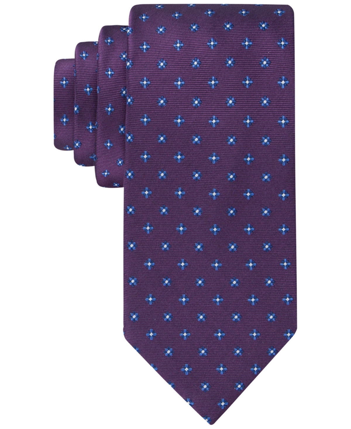 Tommy Hilfiger Men's Twill Geo-print Tie In Purple