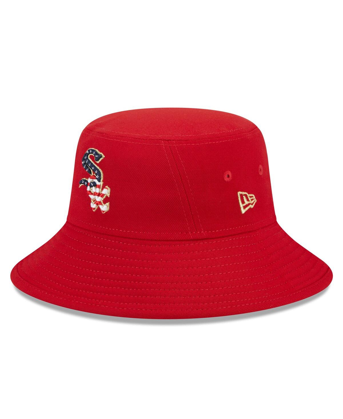 Shop New Era Men's  Red Chicago White Sox 2023 Fourth Of July Bucket Hat