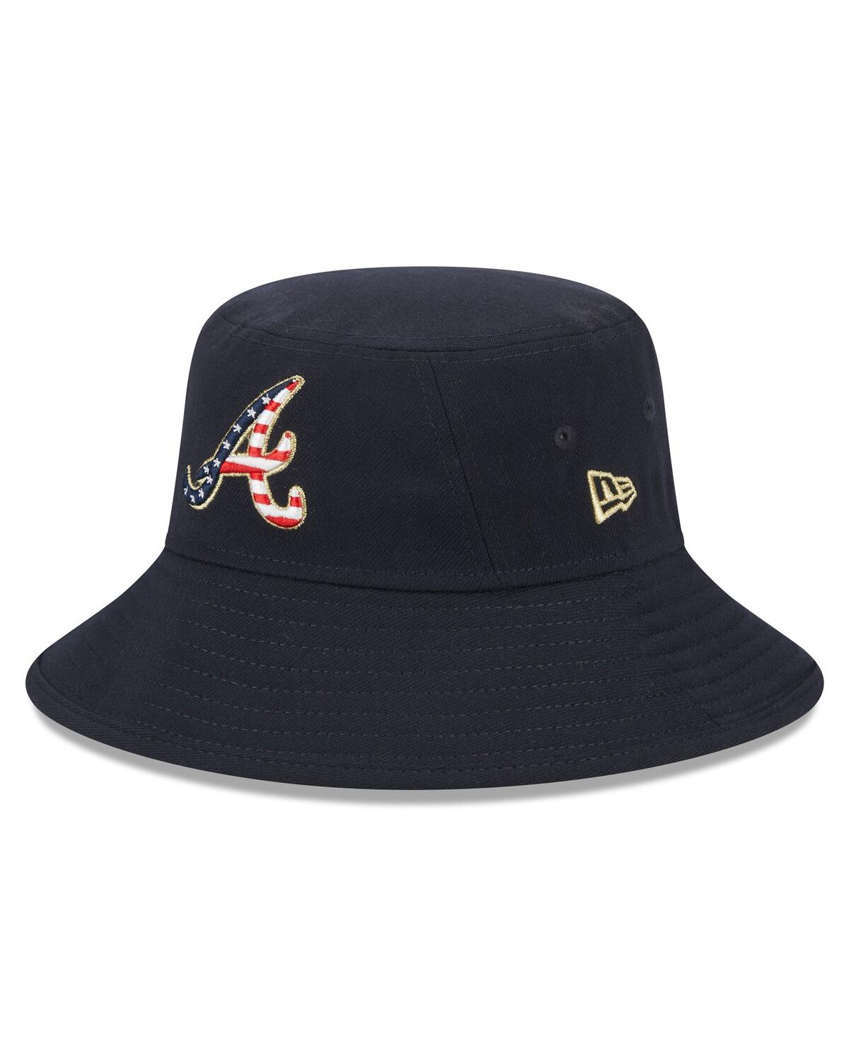 New Era Men's  Navy Atlanta Braves 2023 Fourth Of July Bucket Hat