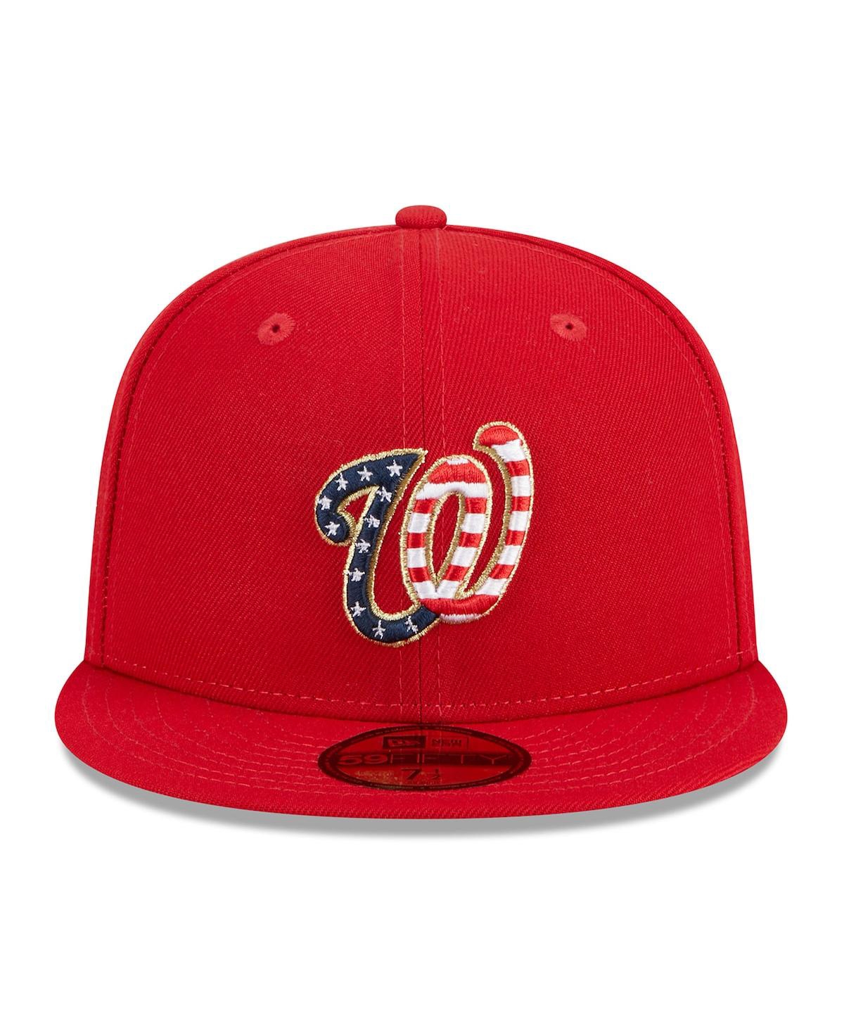 Shop New Era Men's  Red Washington Nationals 2023 Fourth Of July 59fifty Fitted Hat