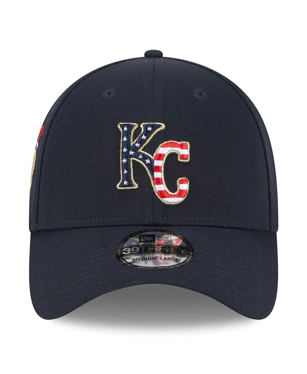New Era Navy Kansas City Royals 2023 Fourth Of July 39thirty Flex Fit Hat In Navy