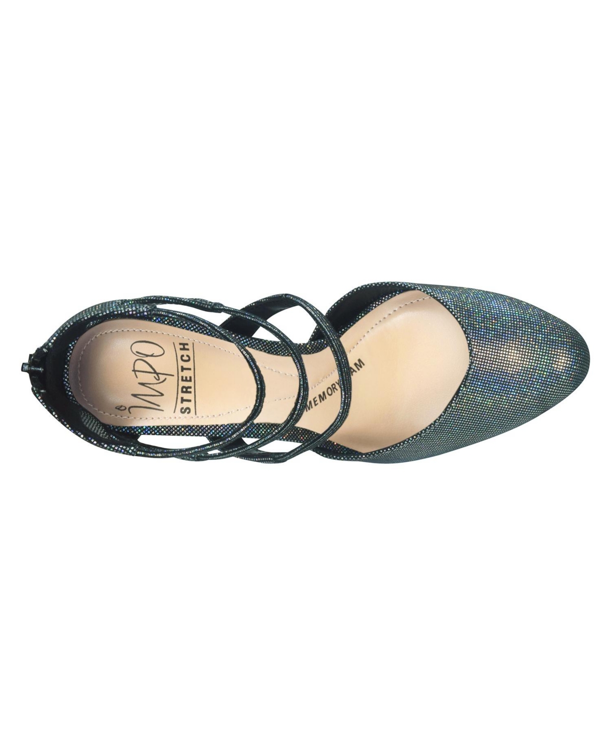 Impo Women's Tabara Memory Foam Stretch Pumps - Pewter-Faux Suede, Fabric