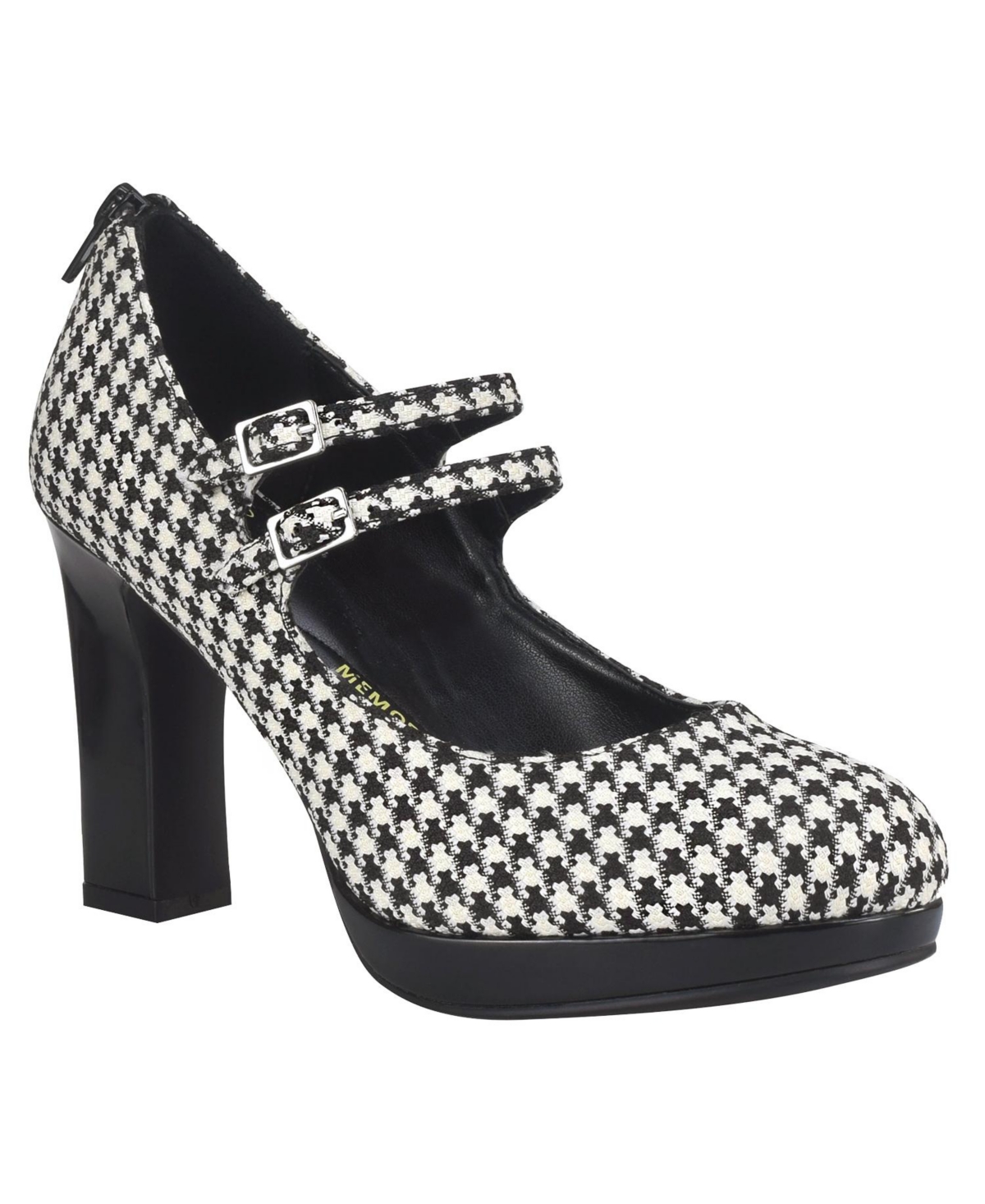 Impo Women's Oleta Memory Foam Mary Jane Platform Pumps - Black-Faux Suede