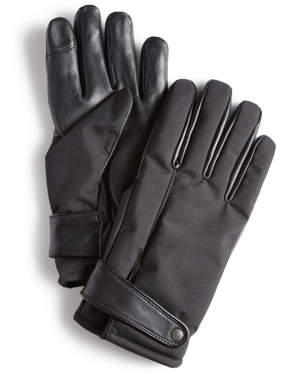 Cole Haan Men's Mixed Media Commuter Gloves In Black