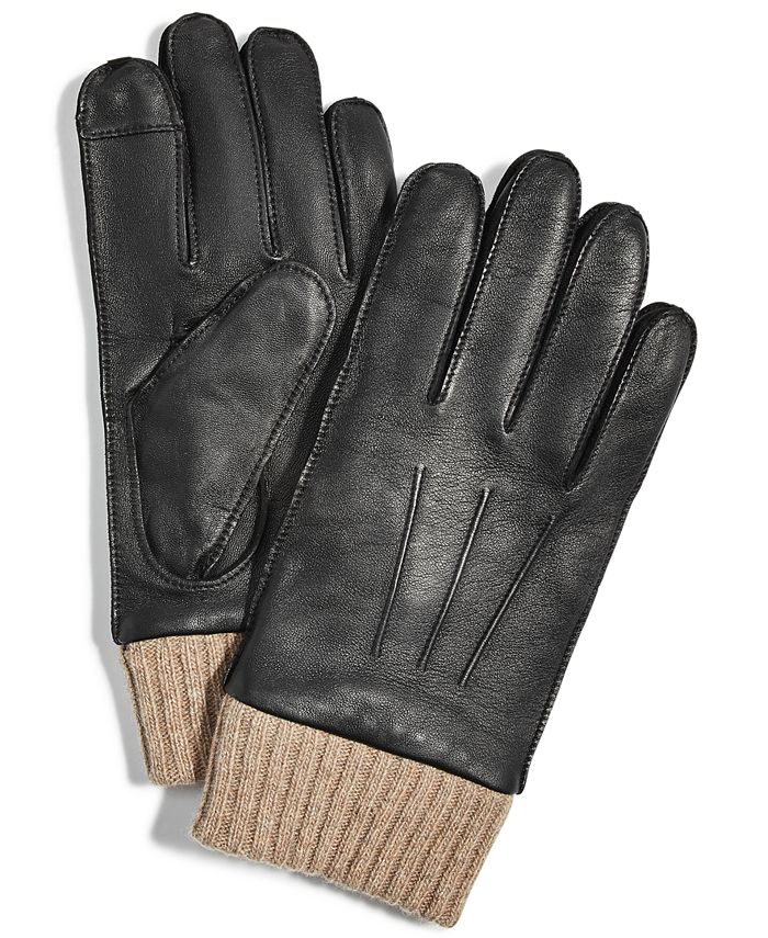 Club Room Men's Cashmere Gloves, Created for Macy's - Macy's