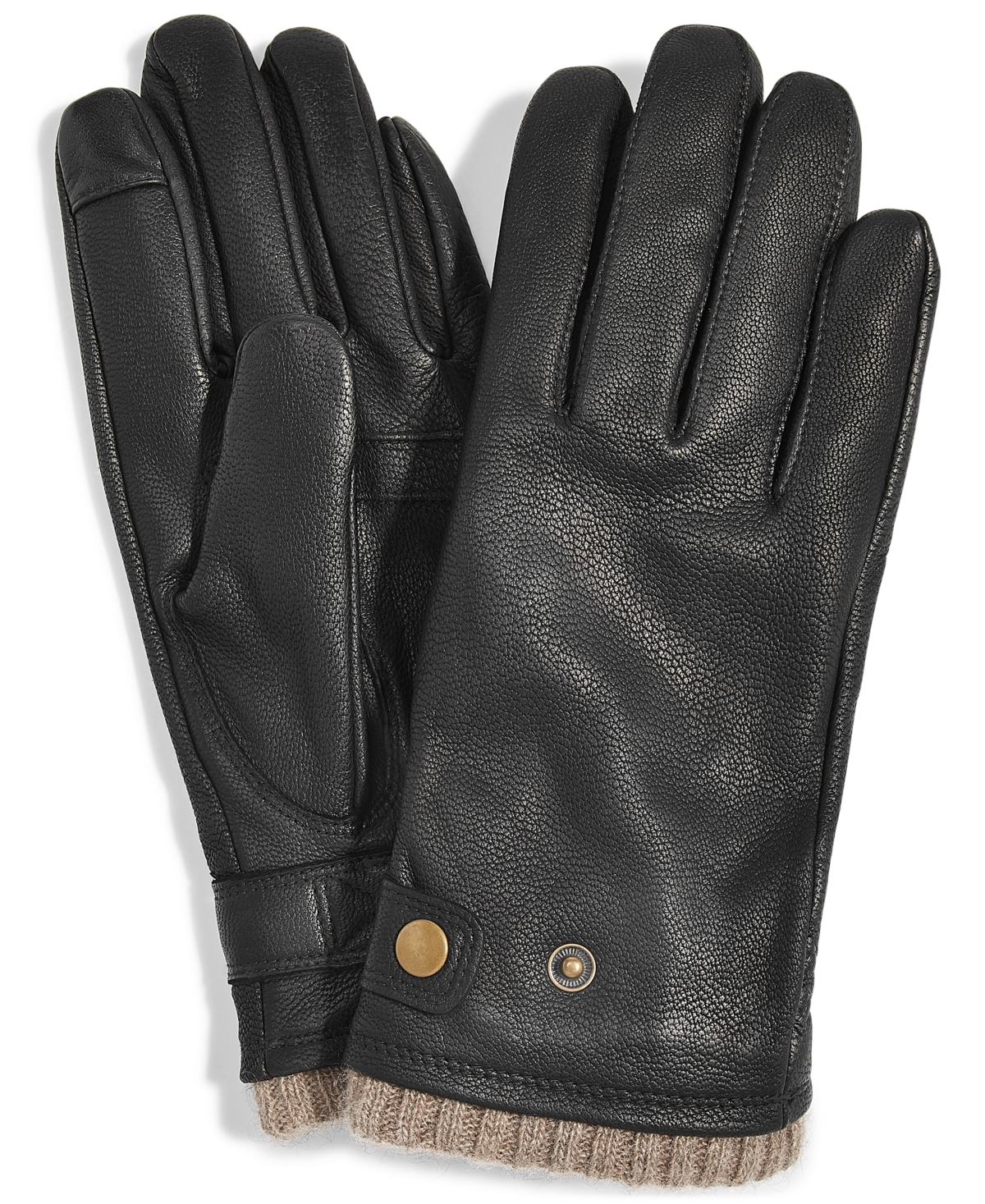 Club Room Men's Quilted Cashmere Gloves, Created For Macy's In Black