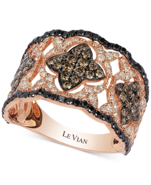 image of Le Vian Diamond Vintage-Inspired Ring in 14k Rose Gold (1-1/3 ct. t.w.)