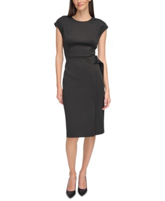 Calvin Klein Women s Side Tie Sheath Dress Macy s