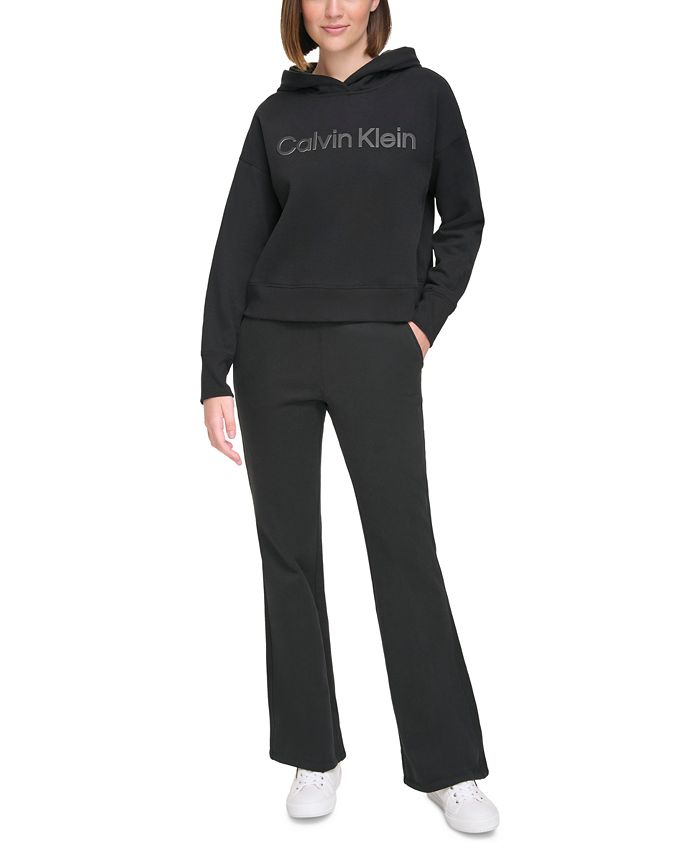 Calvin Klein Women's High Waist Full Length Flare Pants - Macy's