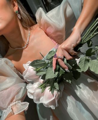 18k Gold-Plated Mixed Color Cubic Zirconia Heart Drop Earrings