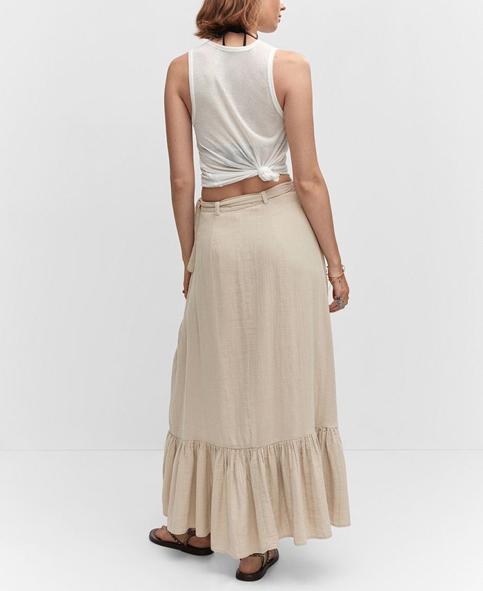 MANGO Women's Textured Crisscross Skirt - Macy's