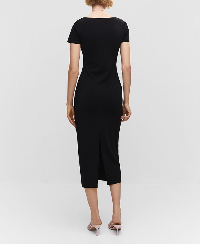 MANGO Women's Low-Cut Midi Dress - Macy's