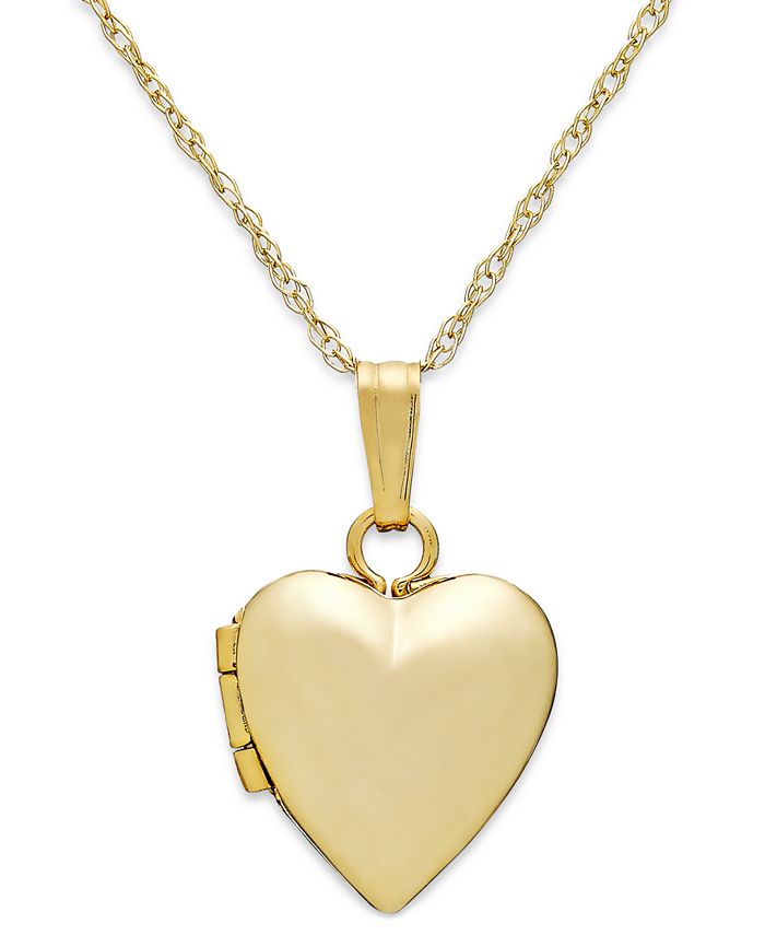 Single Heart Locket Link Bracelet 14k