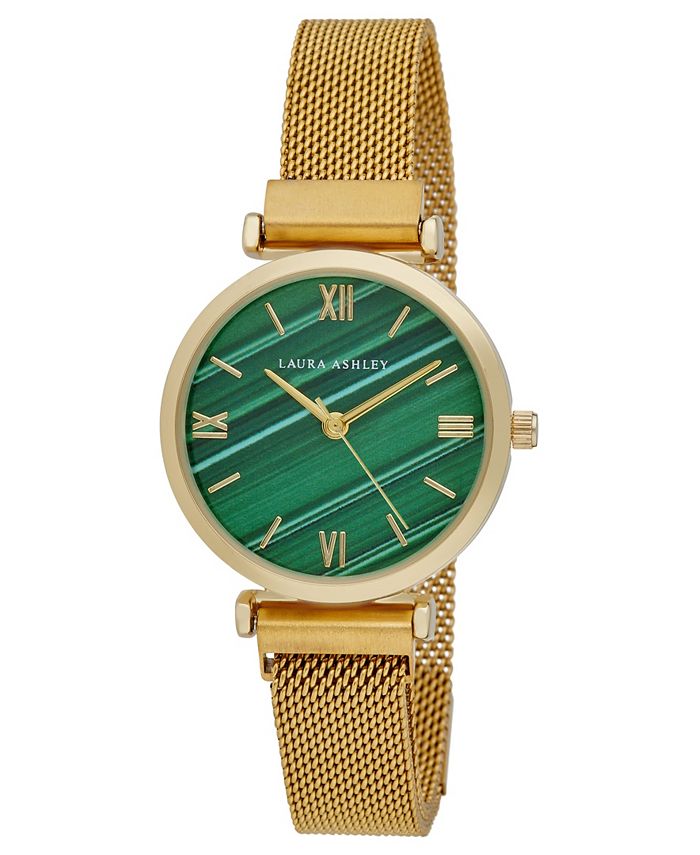Laura Ashley Women s Quartz Gold Tone Alloy Watch 30mm Macy s