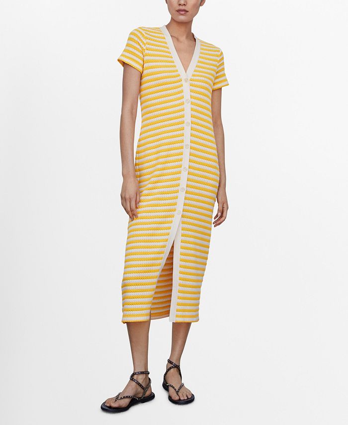 MANGO Women's Striped Jersey Dress - Macy's