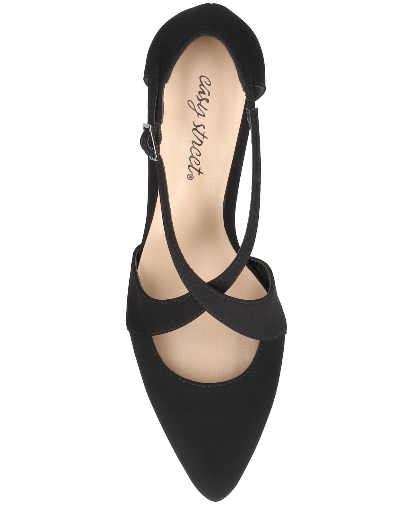 Женские туфли Easy Street Elegance Cross Strap Front Pumps, цвет: Чёрный — фото 6
