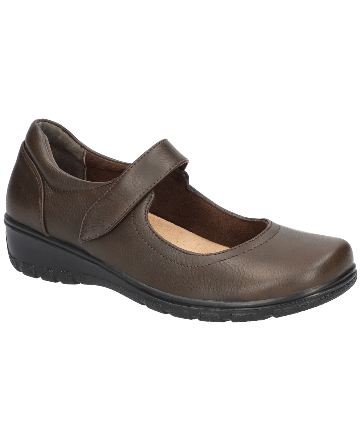 Easy Street Women's Archer Comfort Mary Jane Flats In Brown