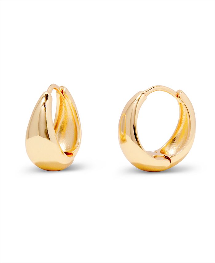 Arden Gold Statement Hoop Earrings in Clear