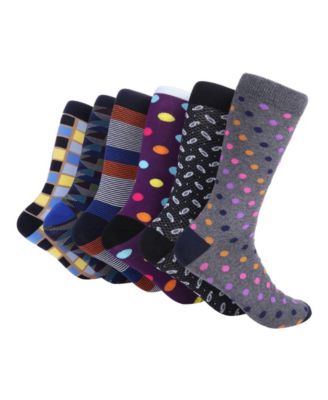 Men's Bold Designer Dress Socks 6 Pack