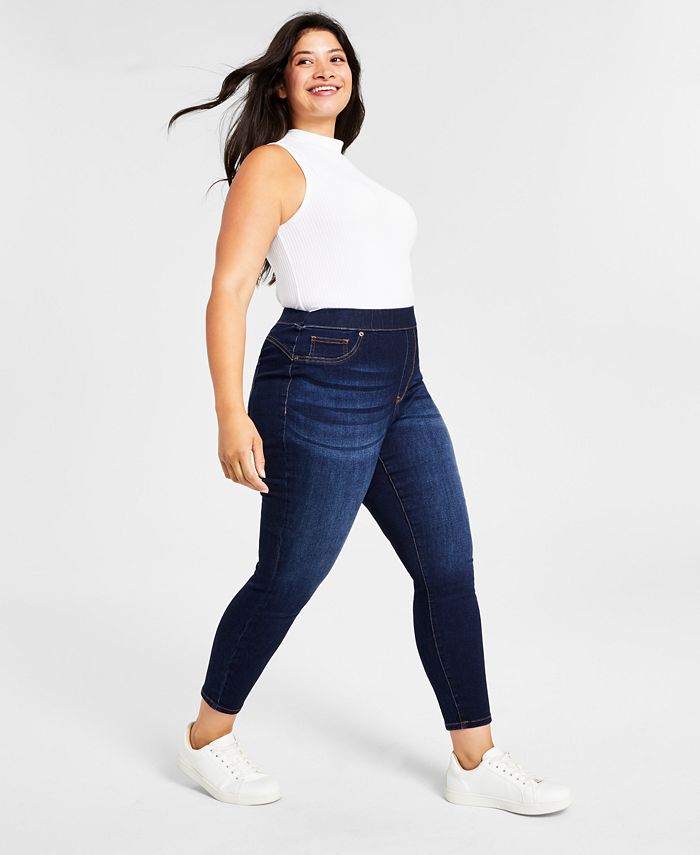 Celebrity Pink Trendy Plus Size Pull-On Skinny Ankle Jeans - Macy's