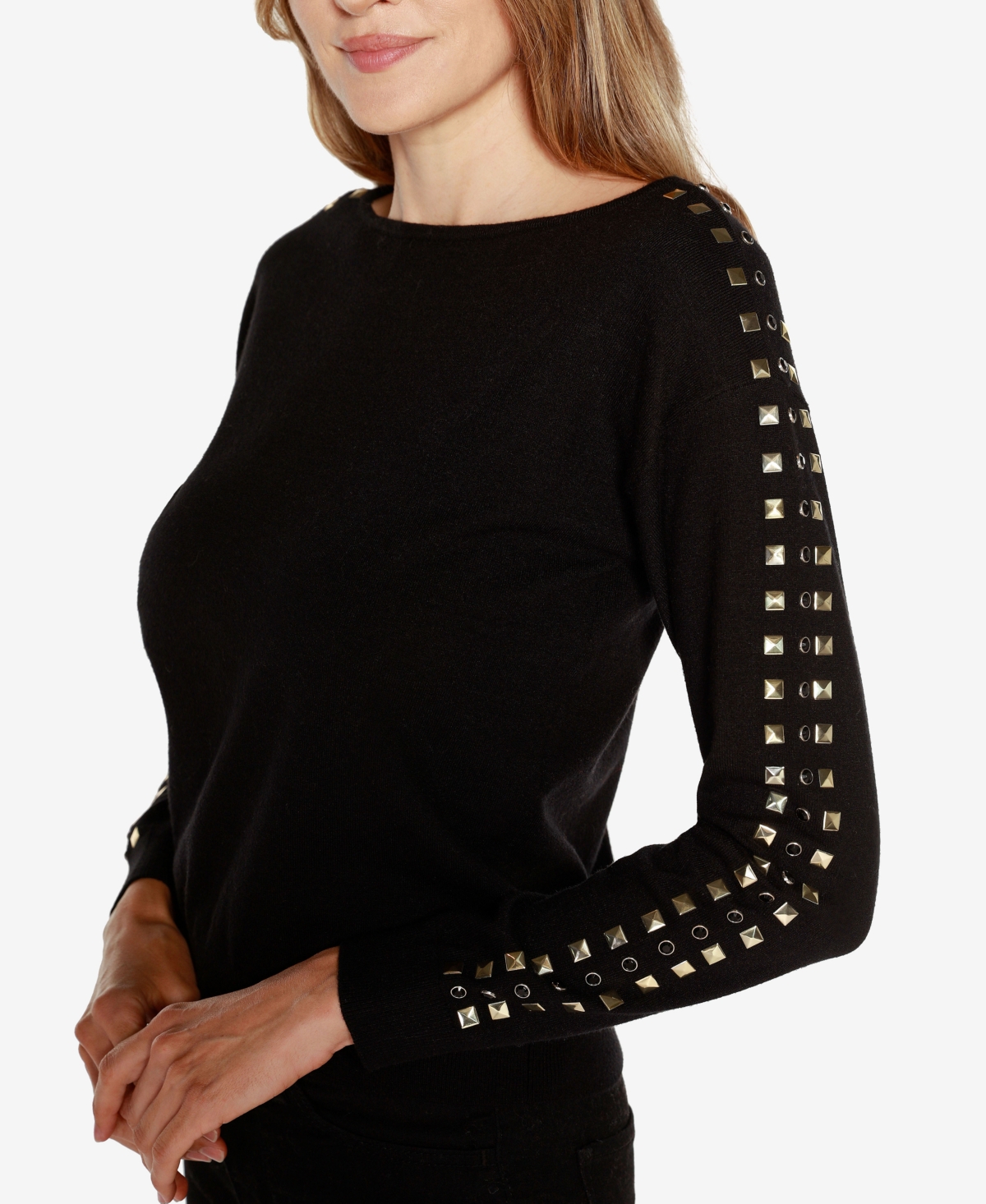 BelldiniLabel Women's Embellished Boatneck Sweater - Black