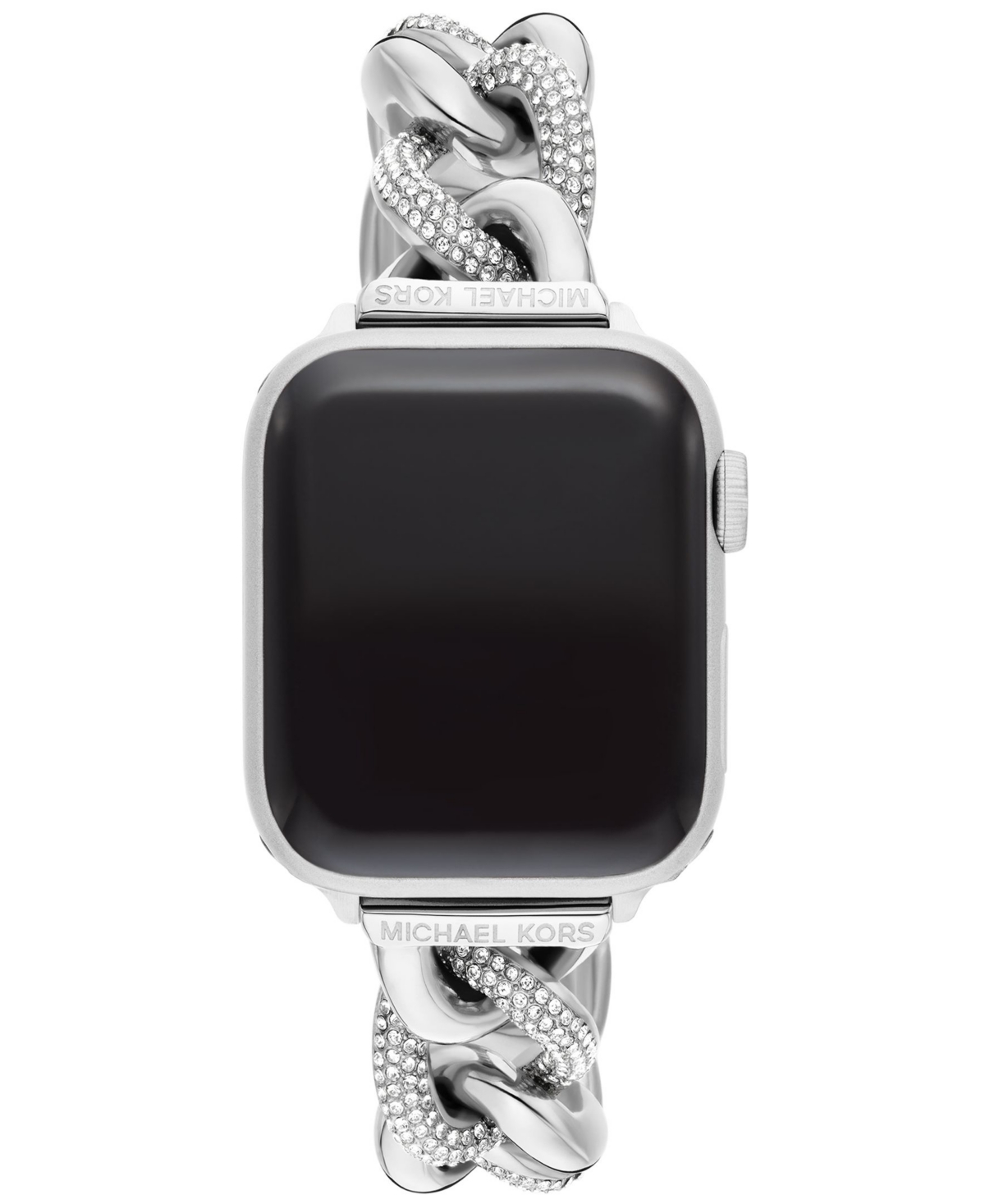 Michael Kors Women's Pave Stainless Steel Bracelet For Apple Watch, 38/40/41 And 42/44/45/49mm In Silver