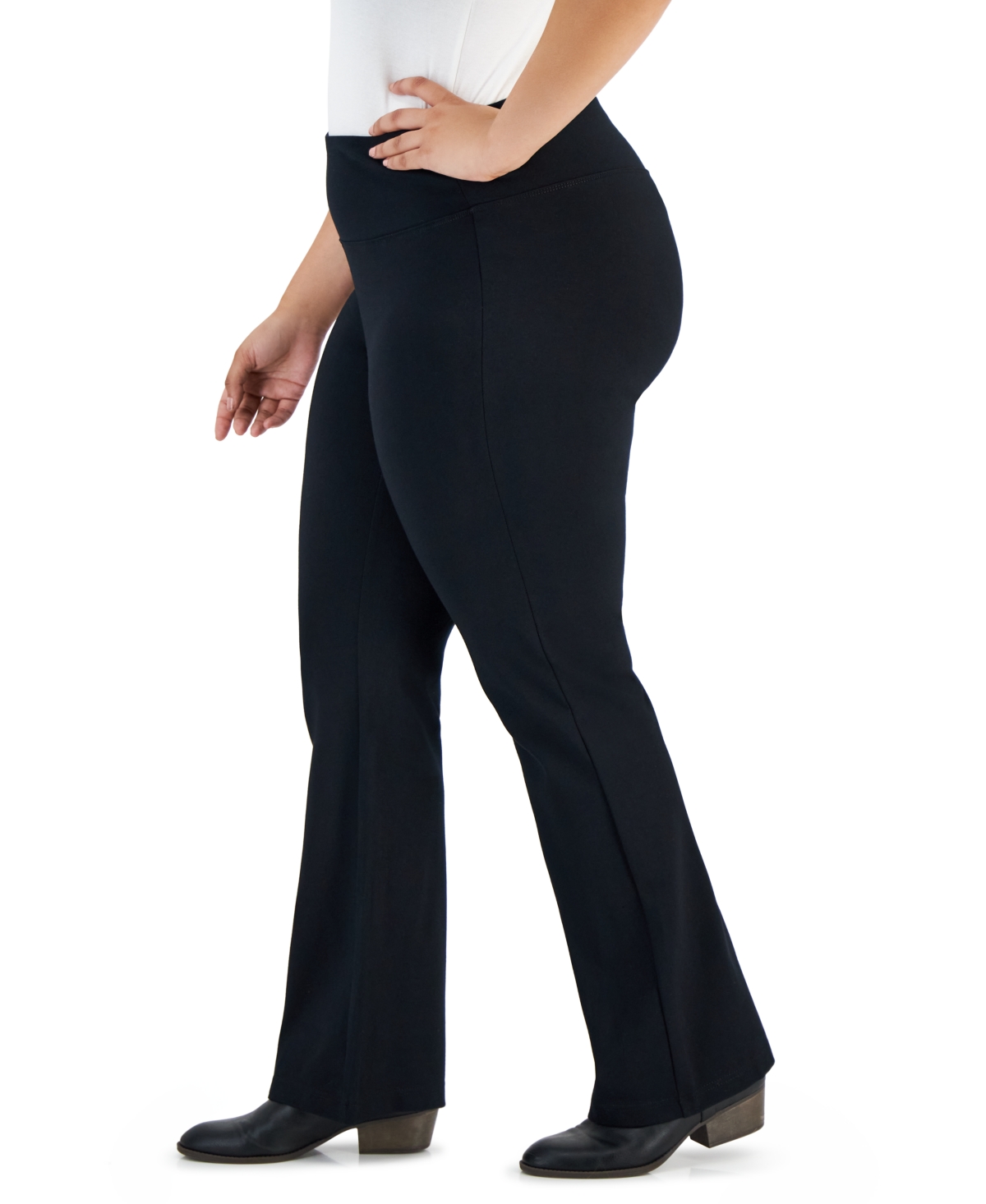 Style & Co Plus Size High-Rise Bootcut Ponte Pants, Created for Macy's