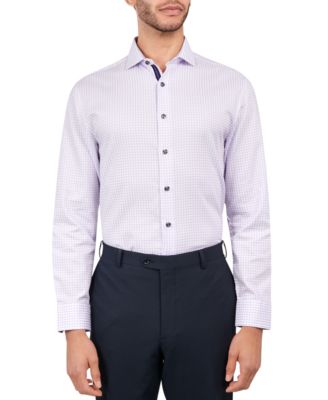 MICHELSONS OF LONDON - Men's Mini-Check Dress Shirt