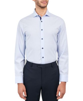 MICHELSONS OF LONDON - Men's Dobby Gingham Dress Shirt