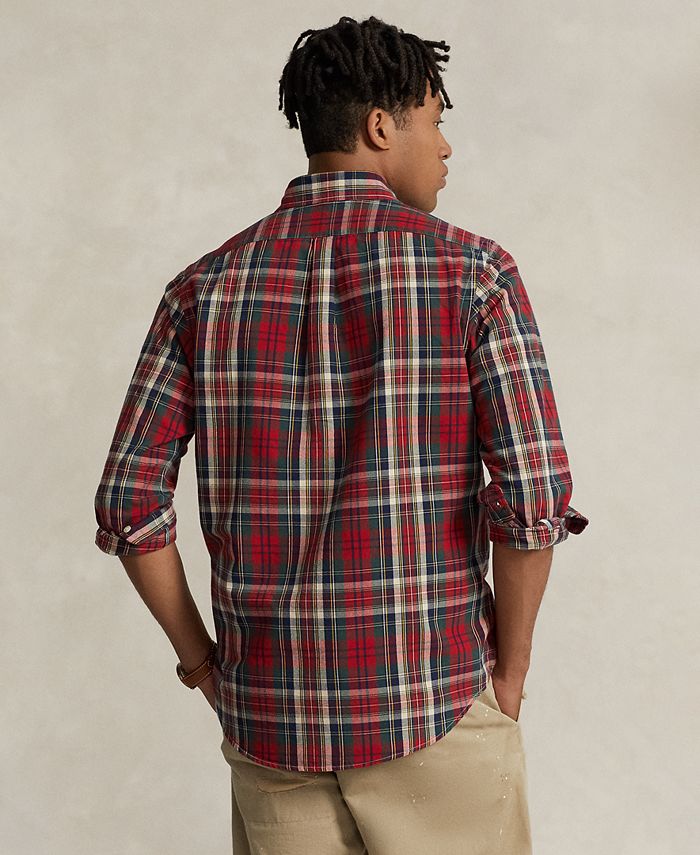 Polo Ralph Lauren Men's ClassicFit Plaid Oxford Shirt Macy's