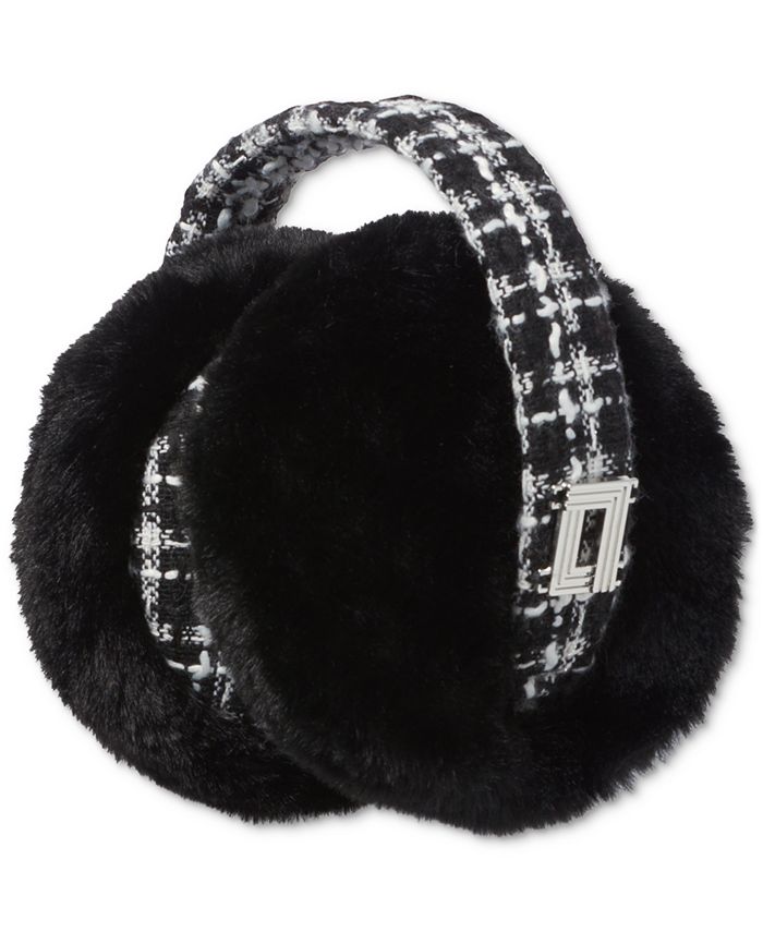 KARL LAGERFELD PARIS Karl Lagerfeld Women's Metallic Plaid Earmuffs