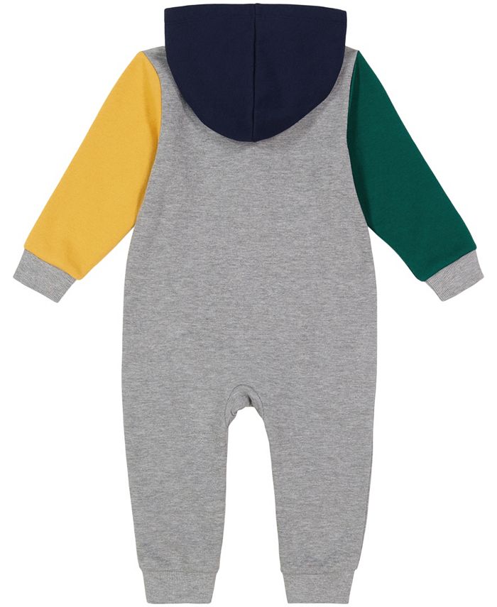 Tommy Hilfiger Baby Boys 1 Piece Color Block Hooded Fleece Coverall ...