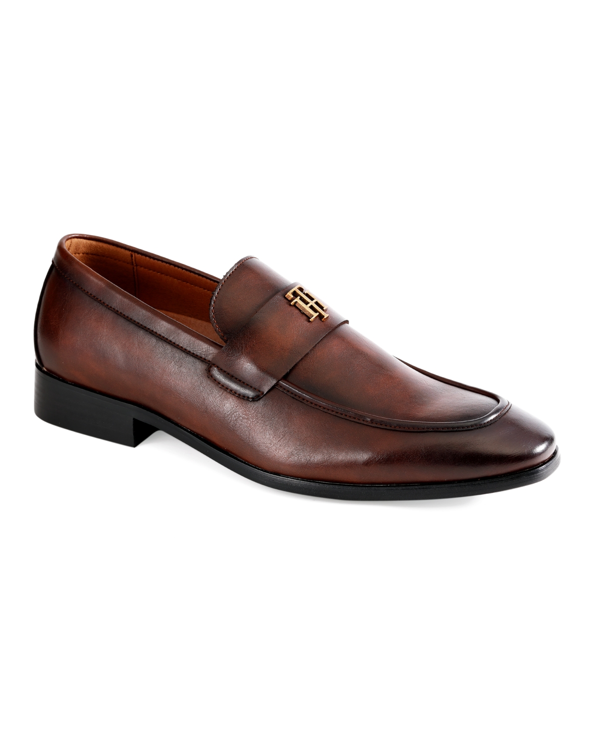Men's Sawlin Logo Embellished Dress Loafers - Dark Brown