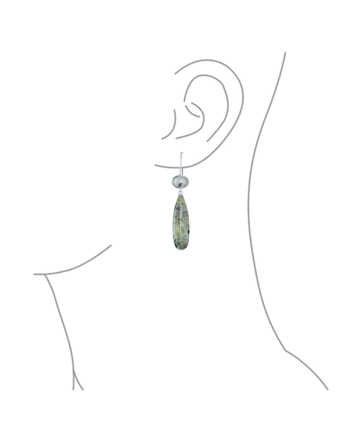 Bling Jewelry Unique Geometric Oval Linear Long Shape Tear Drop Multi-Tier NaturalParty Dangling Earrings Fish hook For Women in Silver P