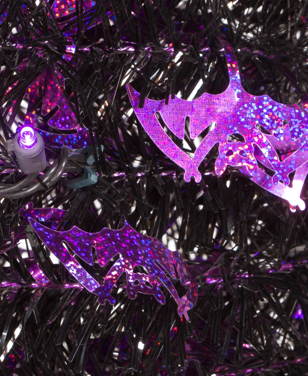 Kurt Adler Pre-Lit Purple and Black Collapsible Tree
