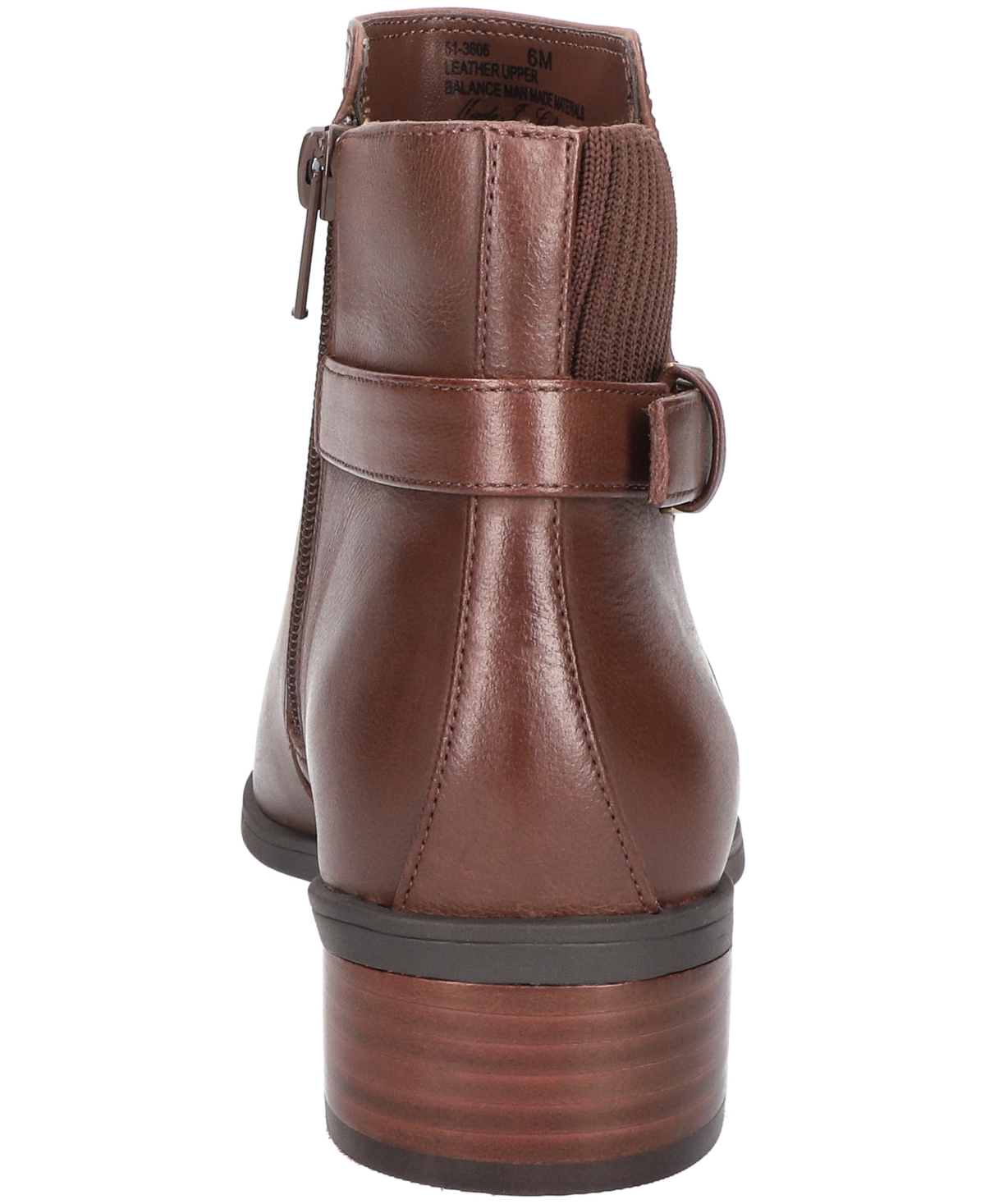 Bella Vita Women's Dora Side Buckle Inside Zip Ankle Booties -Leather