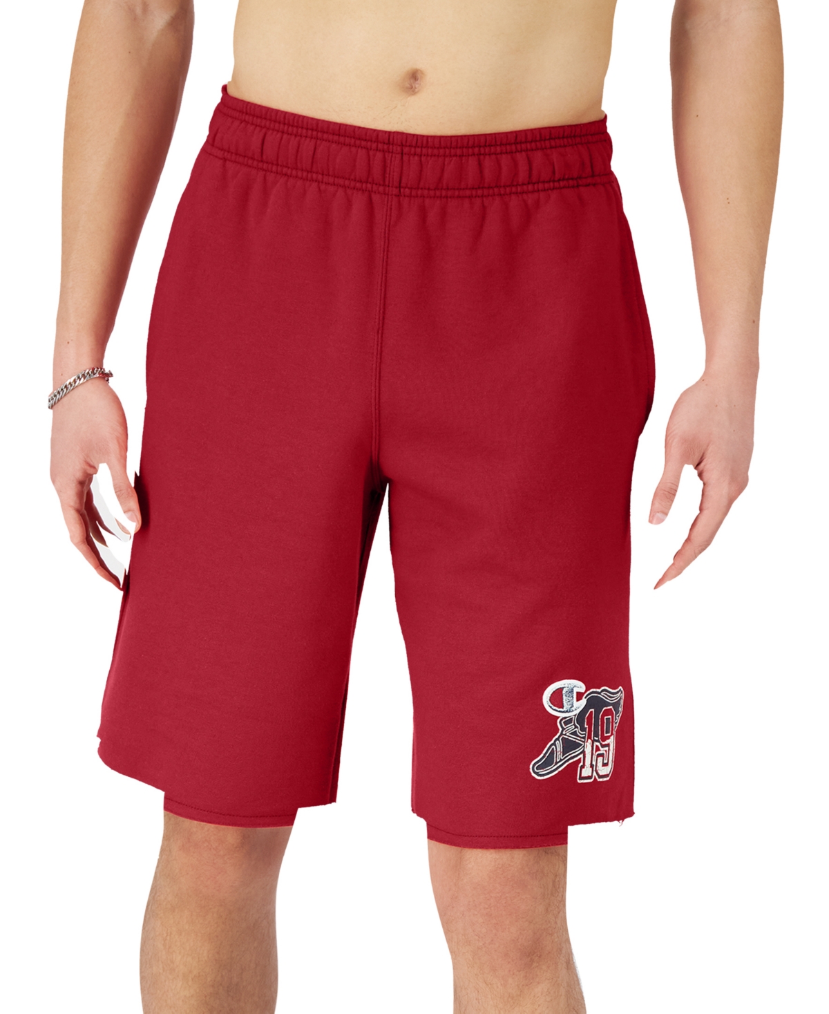 Champion Men's Powerblend 10" Graphic Shorts In Eclipse Red