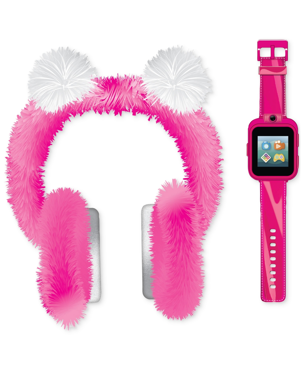 Playzoom Kid's Pink Silicone Strap Smart Watch 42mm Gift Set