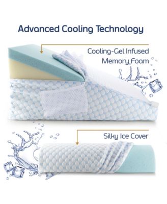 7.5" Cooling Foam Wedge Pillow with Bolster Pillow