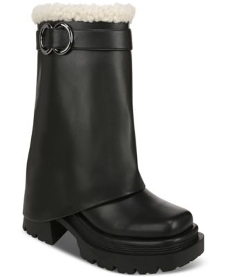 Women s Noah Buckled Cuffed Lug Platform Boots