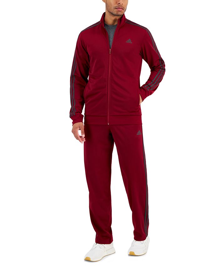 adidas Men's Warm-Up 3-Stripes Tricot Track Suit (Jacket & Pant)