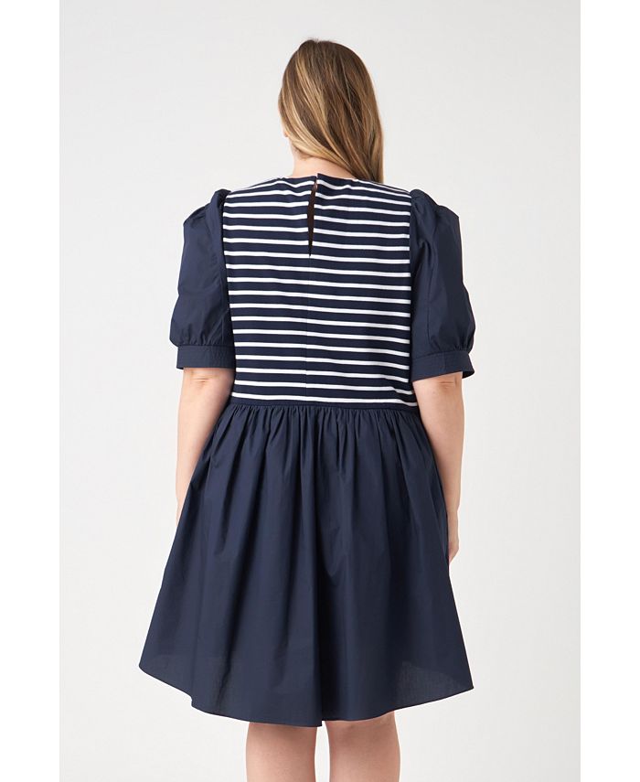 English Factory Plus Size High Low Knit Combo Dress Macy's