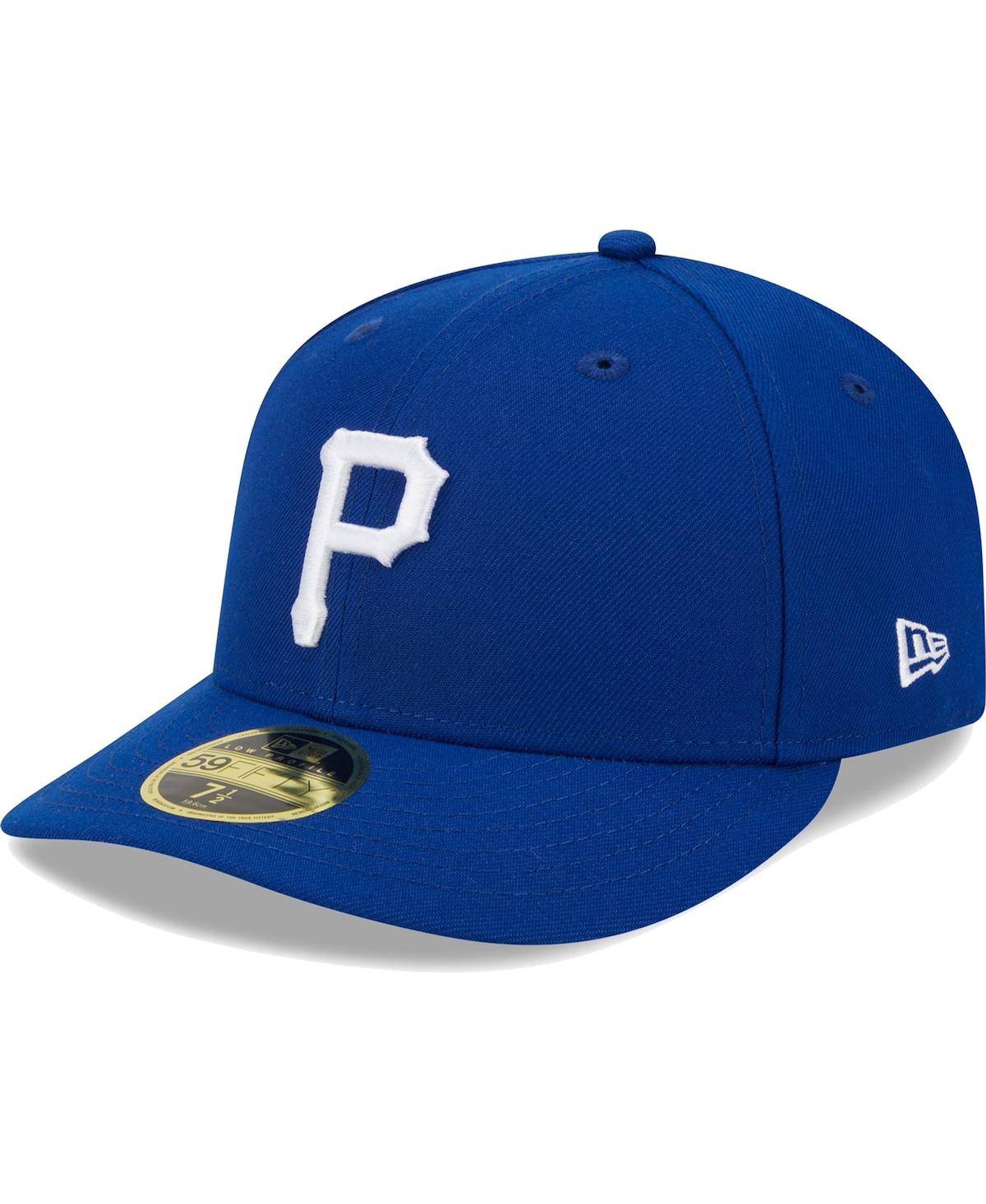 NEW ERA MEN'S NEW ERA ROYAL PITTSBURGH PIRATES WHITE LOGOÂ LOW PROFILE 59FIFTY FITTED HAT 