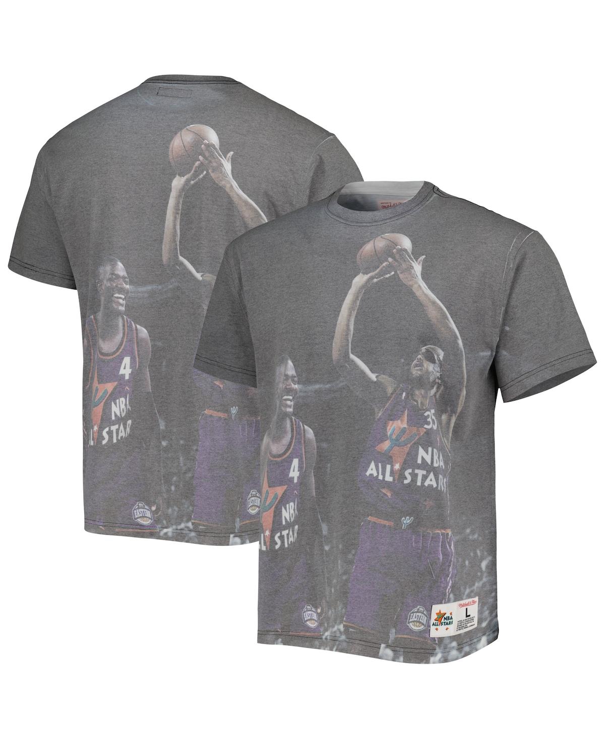 Shop Mitchell & Ness Men's  Detroit Pistons Above The Rim Graphic T-shirt In Gray