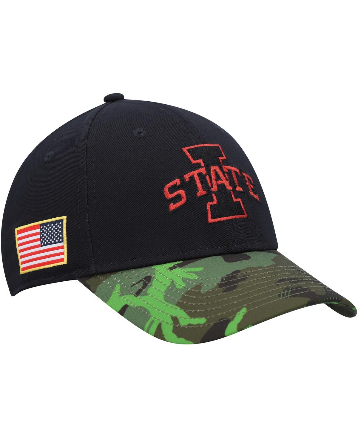 Nike Men's  Black, Camo Iowa State Cyclones Veterans Day 2tone Legacy91 Adjustable Hat In Black,camo