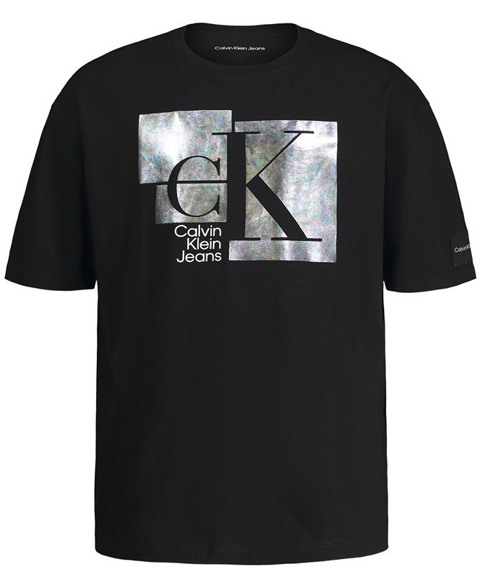 Calvin Klein Big Boys Block Party Short-Sleeve Cotton Graphic T-Shirt -  Macy's