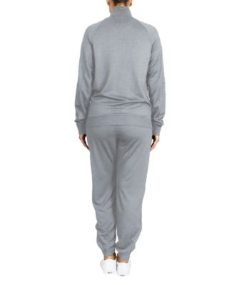 Women's Moisture Wicking Performance Active Track Jacket and Jogger Set, 2-Piece