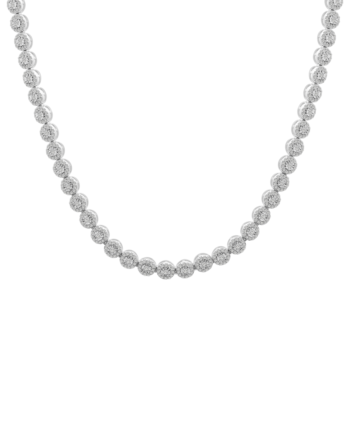 Diamond 17" Collar Necklace (2 ct. t.w.) in Sterling Silver, Created for Macy's - Sterling Silver